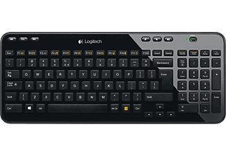 LOGITECH Tastatur K360 Wireless Black Glamour, schwarz (920-003056)