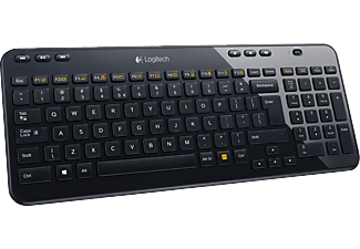 LOGITECH Tastatur K360 Wireless Black Glamour, schwarz (920-003056)