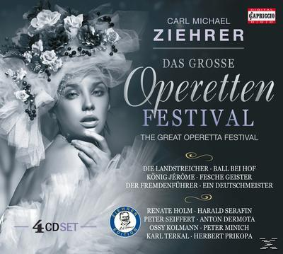 Albumcover mit einer Frau in weißem Kleid, Text auf Deutsch. Das große Operetten Festival.