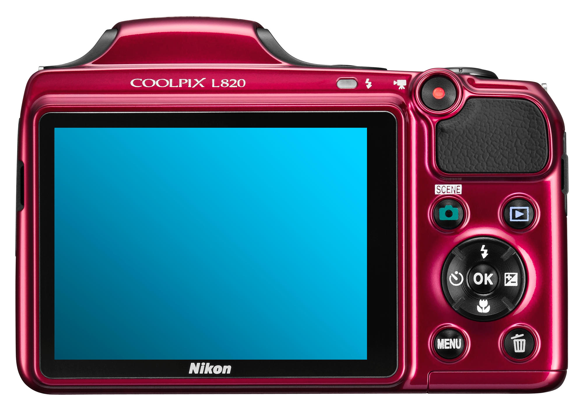 NIKON Coolpix L820 digitális fényképezőgép vörös
