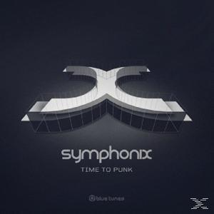 Albumcover mit einem symmetrischen Design. Titel: Symphonix. Schwarz-Weiß-Design.