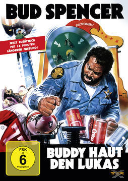 DVD-Cover mit Bud Spencer. 'Buddy Haut den Lukas' Filmplakat.