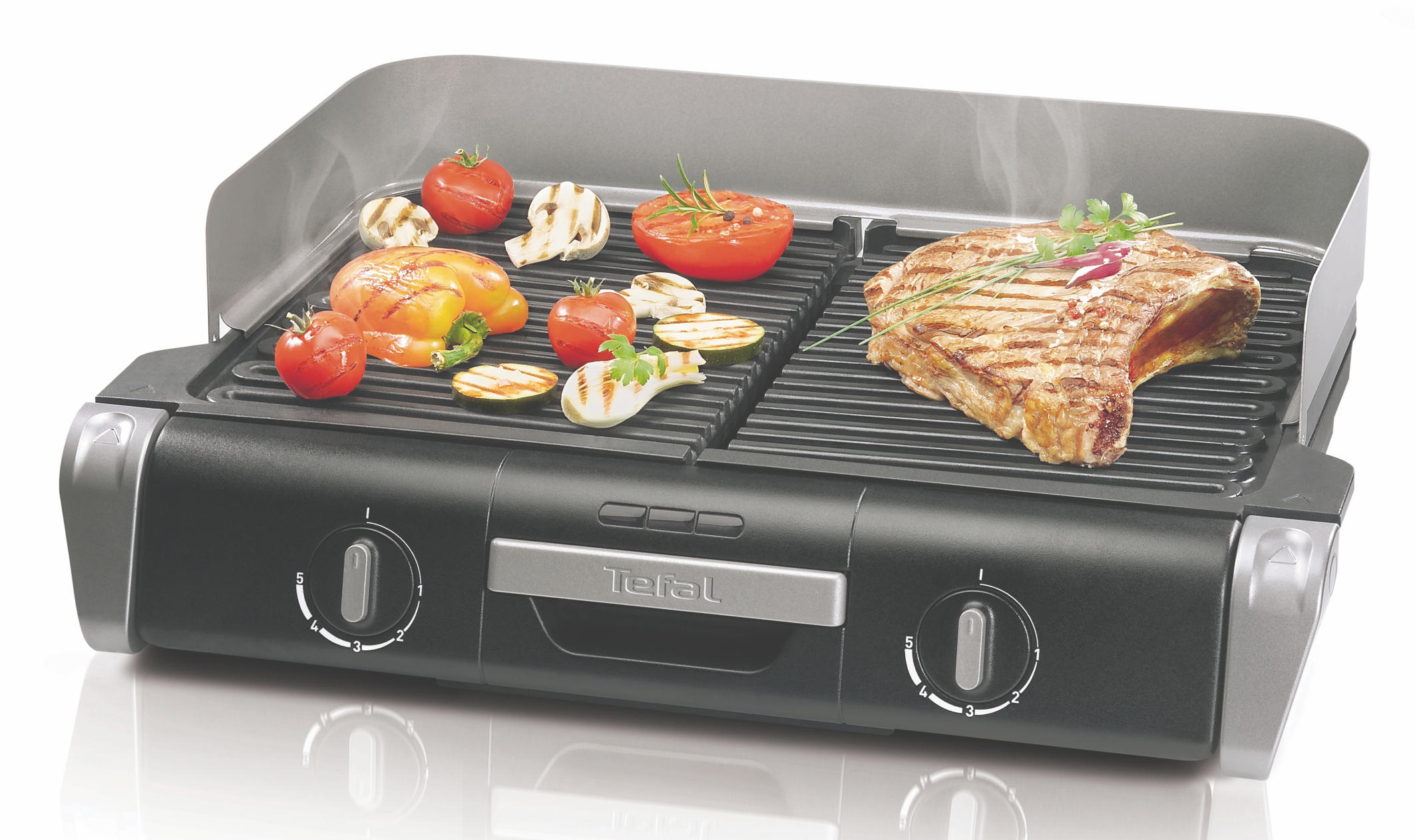 TEFAL TG 8000 BBQ Family Elektrogrill, Schwarz (2400 Watt)