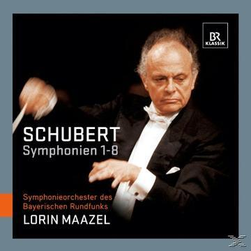 Albumcover: Ein Dirigent in weißem Hemd. Text: SCHUBERT, Symphonien und Orchesterinfo.
