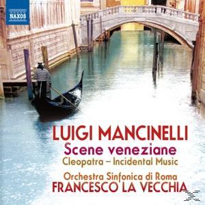Eine Gondel in einem Kanal mit einer Brücke im Hintergrund. Das Cover trägt den Titel Luigi Mancinelli.