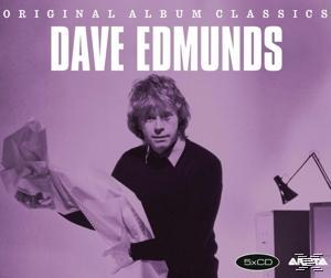 Dave Edmunds CD-Cover mit seinem Porträt und lila Hintergrund.