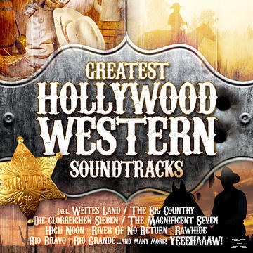 Albumcover mit Text 'Greatest Hollywood Western Soundtracks'.