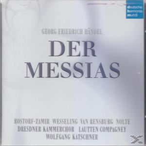 CD-Cover für 'Der Messias' von Georg Friedrich Händel, mit Text auf hellem Hintergrund.