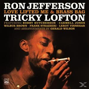 Albumcover: Ron Jefferson raucht eine Zigarette, mit Text: Love Lifted Me & Brass Bag. Mit Bobby Hutcherson.