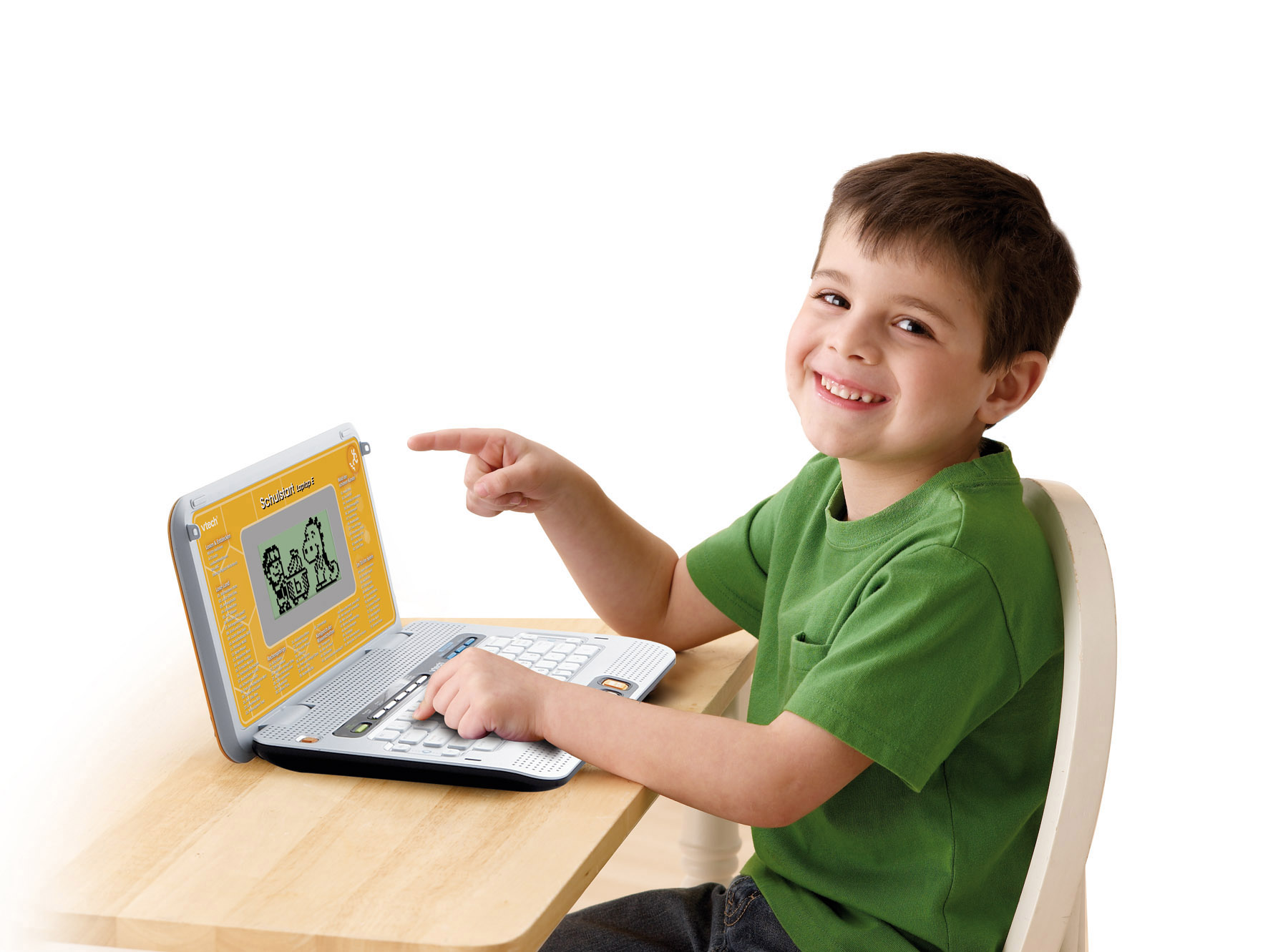 VTECH Schulstart E Orange/Grau Laptop Kinderlerncomputer