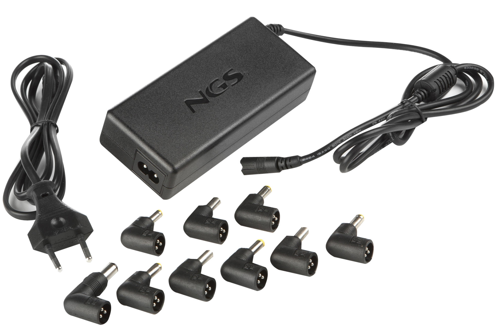 Adaptador Corriente Ngs w70w frecuencia entrada 5060 hz potencia salida 24w cargador para 70w universal 70 ordenador con usb 5v2a y 9 compatibles hp 230v