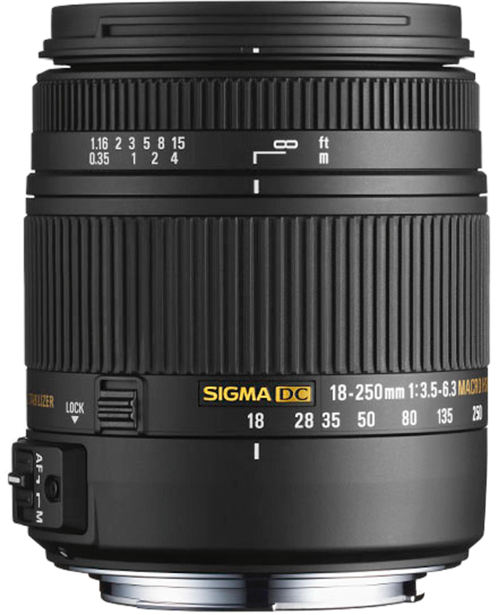 Objetivo - Sigma 18-250 mm, f/3.5-6.3 DC OS HSM Macro para Nikon