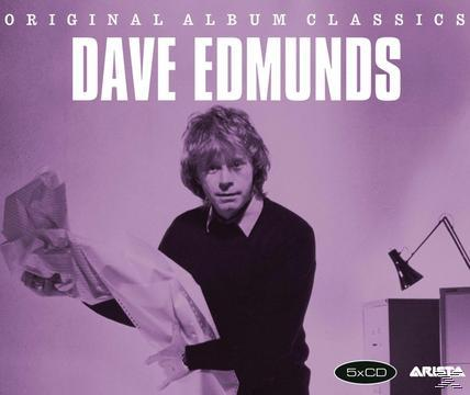 Dave Edmunds Albumcover, Mann hält ein Hemd. Lila Hintergrund.