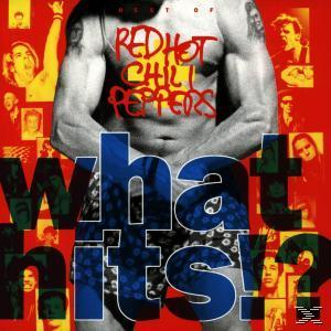 Best-of-Red-Hot-Chili-Peppers-Albumcover. Ein Mann ohne Hemd mit Tätowierungen.