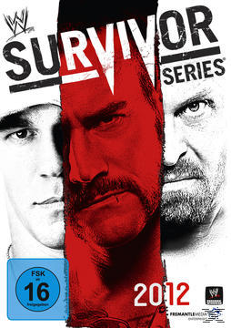 WWE Survivor Series 2012 DVD-Cover mit den Wrestlern John Cena, CM Punk und Big Show.