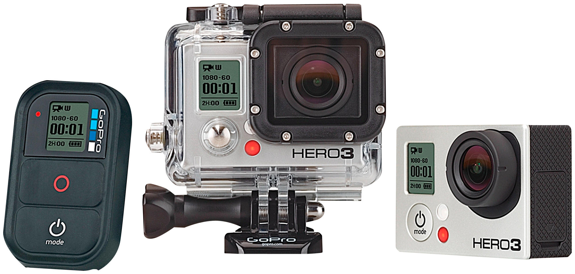 Videocámara outdoor - GoPro Hero 3 Silver Edition, Full HD, 11 Mp