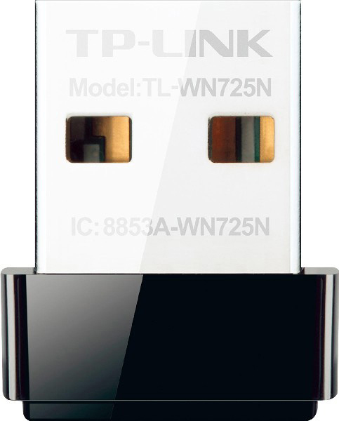 Image d'un adaptateur WiFi USB TP-LINK, blanc avec des accents noirs, avec des informations sur le modèle.