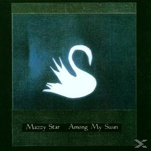 Album borító egy fehér hattyúval sötétzöld háttéren, 'Mazzy Star' és 'Among My Swan' szöveggel.