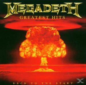Albumcover: Megadeth, nukleare Explosion. Text: Greatest Hits, Back to the Start.