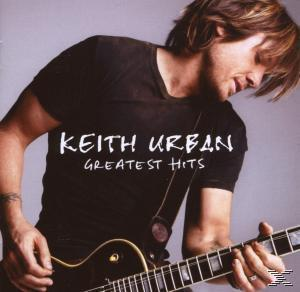 Albumcover von Keith Urban, der Gitarre spielt, mit dem Text 'Greatest Hits'.