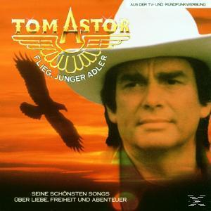 Tom Astor Albumcover. Ein Mann mit Cowboyhut. Adler und Sonnenuntergang im Hintergrund.
