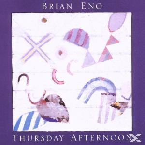 Abstrakte Kunst mit Formen und Farben. Titel 'Thursday Afternoon' von Brian Eno.