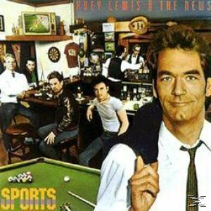Albumcover von Huey Lewis & The News. Bandmitglieder in einer Bar, Billardtisch im Vordergrund, Mann lächelt in die Kamera.