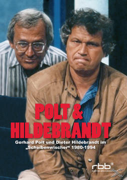 DVD-Cover: Zwei Männer, 'Polt & Hildebrandt', mit Text auf Deutsch.