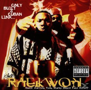 Raekwon-Albumcover. Mann mit zwei anderen, Text 'Only Built 4 Cuban Linx...'