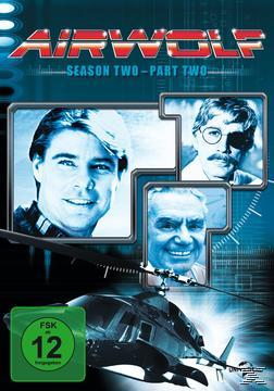 DVD-Cover mit drei Männern in Rahmen und einem Hubschrauber, mit dem Text: Airwolf.