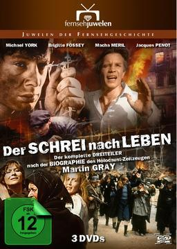 DVD-Cover für 'Der Schrei nach Leben'. Menschen in historischer Umgebung. Mehrere Gesichter.