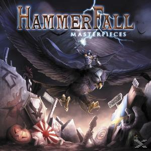 Albumcover von HammerFall. Ein geflügelter Krieger fliegt über einem Schlachtfeld mit Bandnamen.