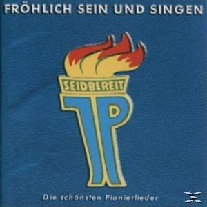 Blaues Albumcover mit einem Fackellogo und deutschem Text. Titel: Frohlich Sein Und Singen.