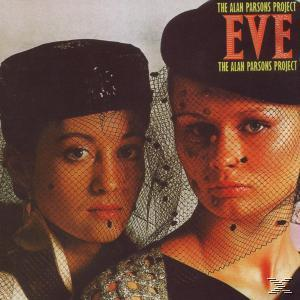 Albumcover: The Alan Parsons Project, Eve. Zwei Frauen mit Schleiern. Text: The Alan Parsons Project.