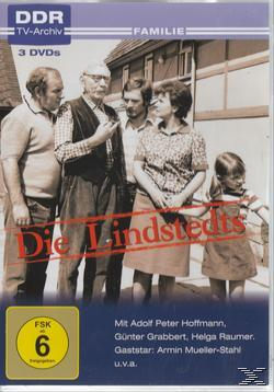 DVD-Cover mit einer Familie. Vier Personen vor einem Haus. Text auf Deutsch. Helle Farben.