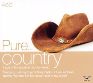 CD-Cover mit braunem Cowboyhut, Text 'Pure... country' und Künstlernamen.