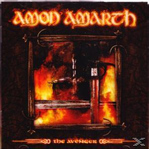 Albumcover für Amon Amarth mit dem Titel The Avenger. Das Cover zeigt Flammen und einen Rahmen.