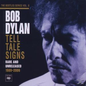 Bob Dylans Albumcover, mit seinem Gesicht vor dunklem Hintergrund und weißem Text.