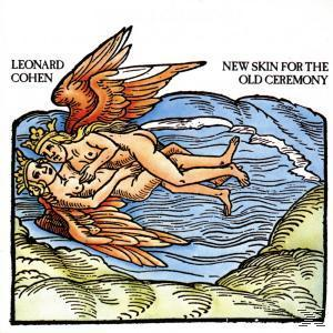 Leonard Cohen Albumcover: Zwei Figuren mit Flügeln umarmen sich, über einer Meeresillustration.