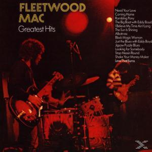 Fleetwood Mac Greatest Hits Albumcover mit Band, die auf der Bühne spielt.