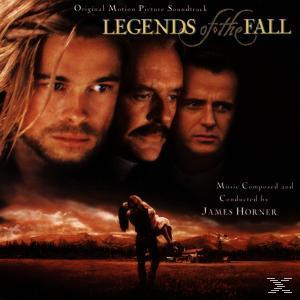 Albumcover mit drei Gesichtern und einer Silhouette im Vordergrund. Der Titel lautet 'Legends of the Fall'.