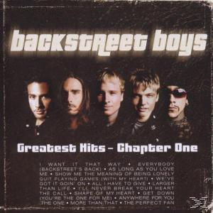 Albumcover der Backstreet Boys. Fünf Männer sind mit dem Titel "Greatest Hits - Chapter One" abgebildet.