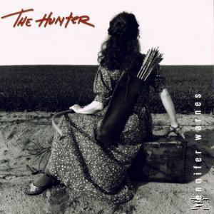 Albumcover mit einer Frau, die mit Pfeil und Bogen sitzt, betitelt 'The Hunter' von Jennifer Warnes.