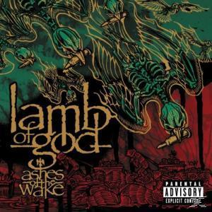 Lamb of God Albumcover. Grafische Kunst von Figuren, Albumtitel und Bandname.