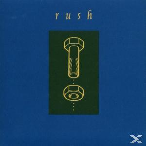 Albumcover für Rush, mit Schraube und Mutter über einem blauen Hintergrund.