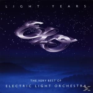 Albumcover mit sternenklarem Nachthimmel, ELO-Logo und Text 'LIGHT YEARS' und 'ELECTRIC LIGHT ORCHESTRA'.