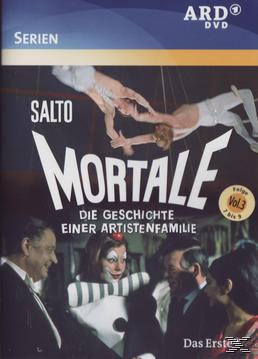 DVD-Cover für 'Salto Mortale' mit einer Zirkusszene und Personen, Text auf Deutsch.