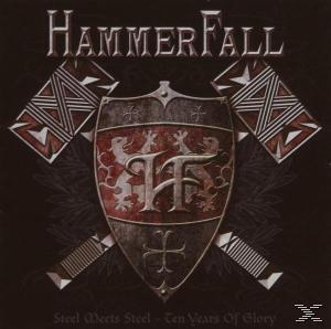 Albumcover für HammerFall. Es zeigt einen Schild mit Schwertern und das Logo der Band.