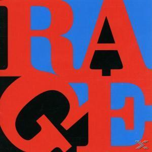 Albumcover mit dem Wort 'RAGE' in großen roten und schwarzen Buchstaben auf blauem Hintergrund.