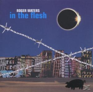 Albumcover mit Stacheldraht, einem Schwein und einer Sonnenfinsternis.